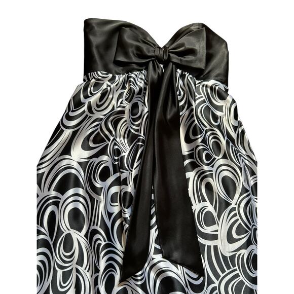 Vintage Jessica McClintock Strapless Black and White Gown - Size 8 - Picture 11 of 16